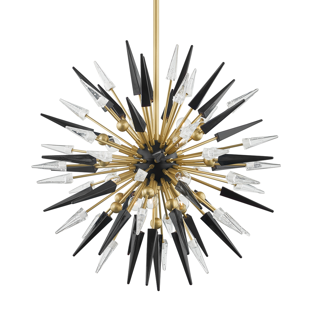 Sparta Chandelier 32" - Aged Brass