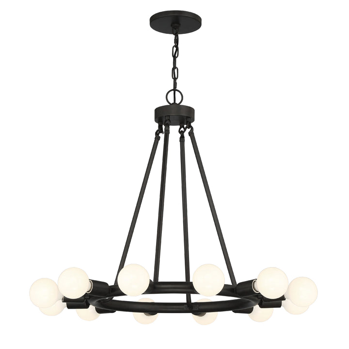 Crystorama Dakota 12 Light Black Chandelier