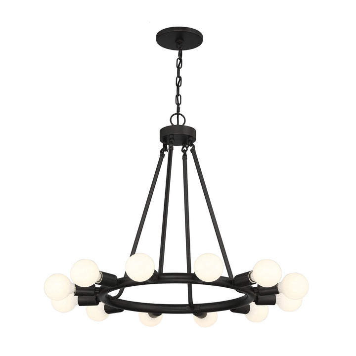 Crystorama Dakota 12 Light Black Chandelier