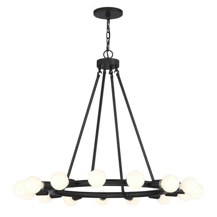 Crystorama Dakota 15 Light Black Chandelier