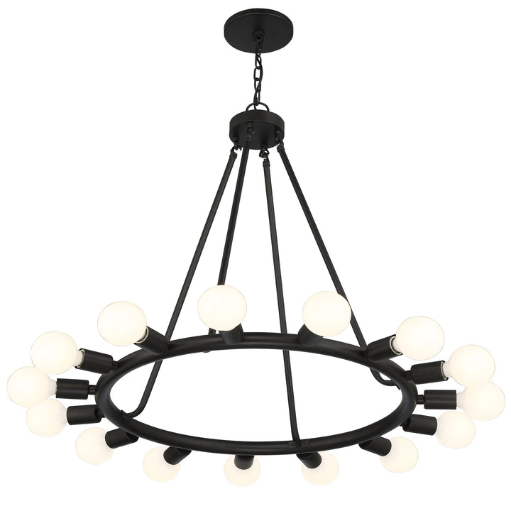 Crystorama Dakota 15 Light Black Chandelier