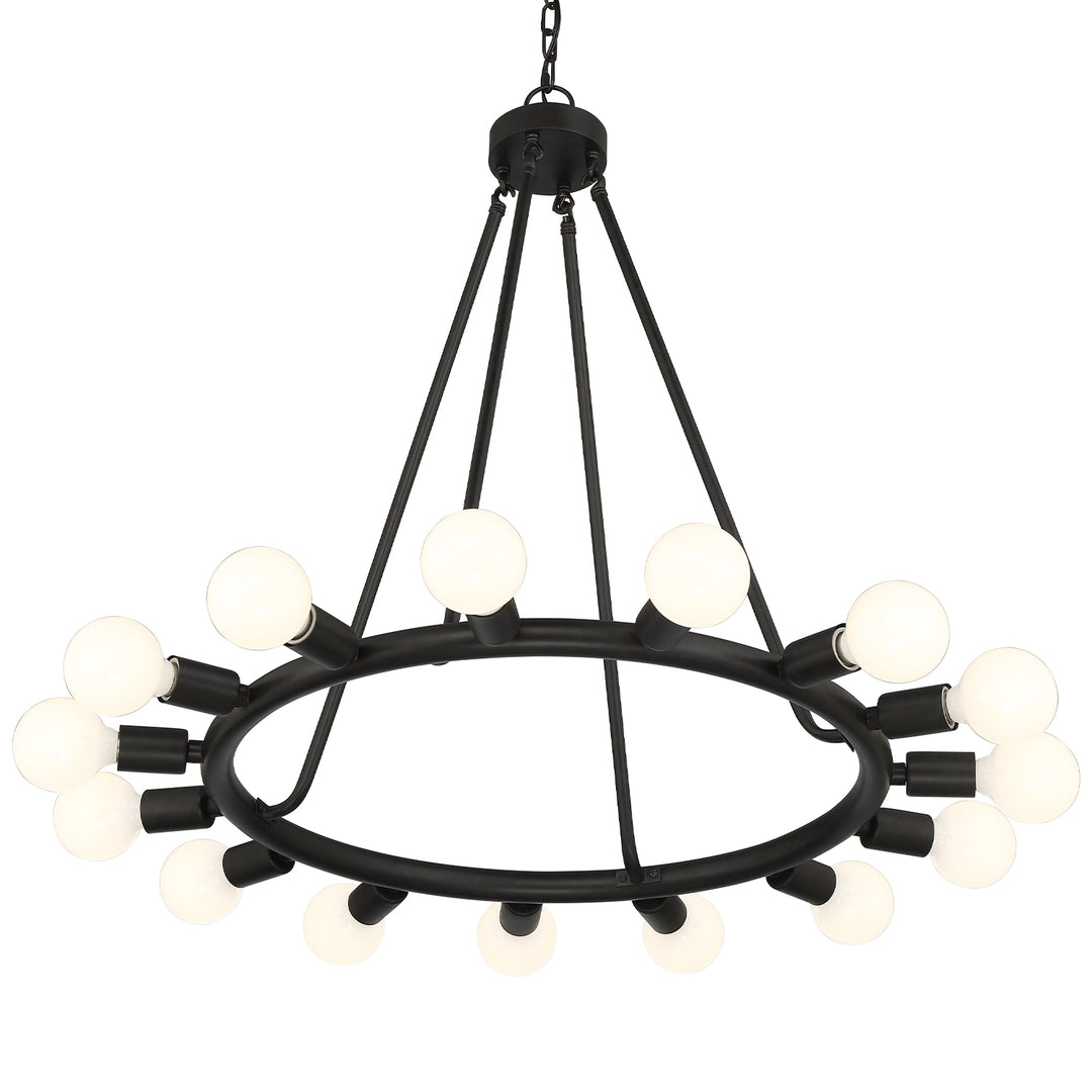 Crystorama Dakota 15 Light Black Chandelier