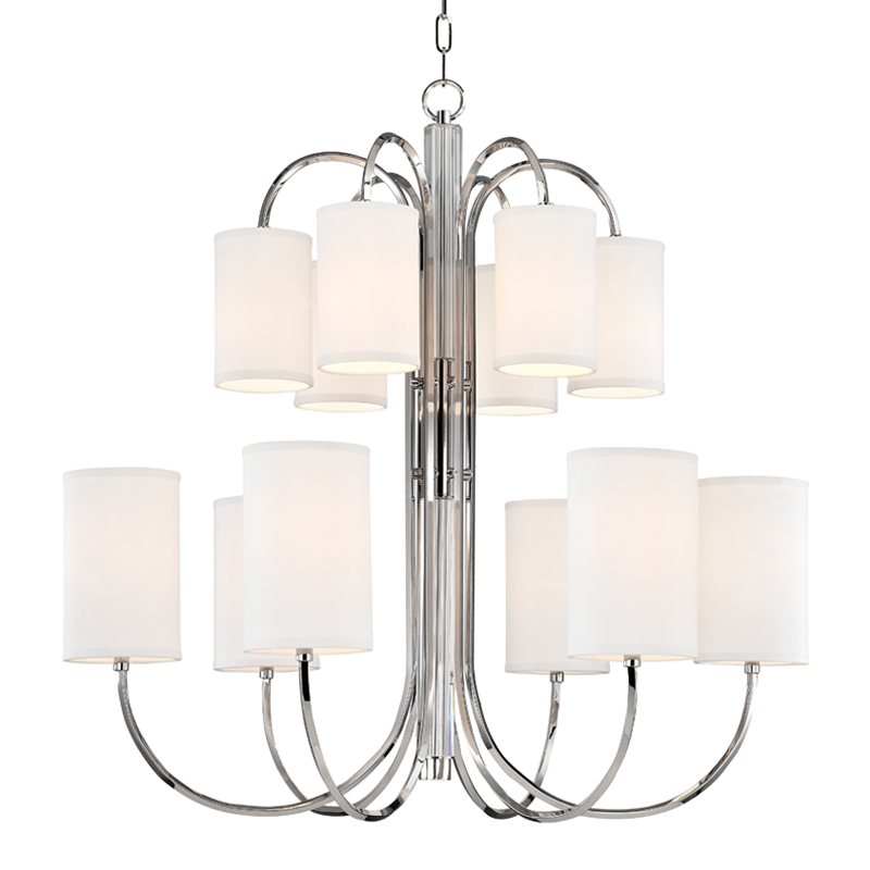 Junius Chandelier 36" - Polished Nickel