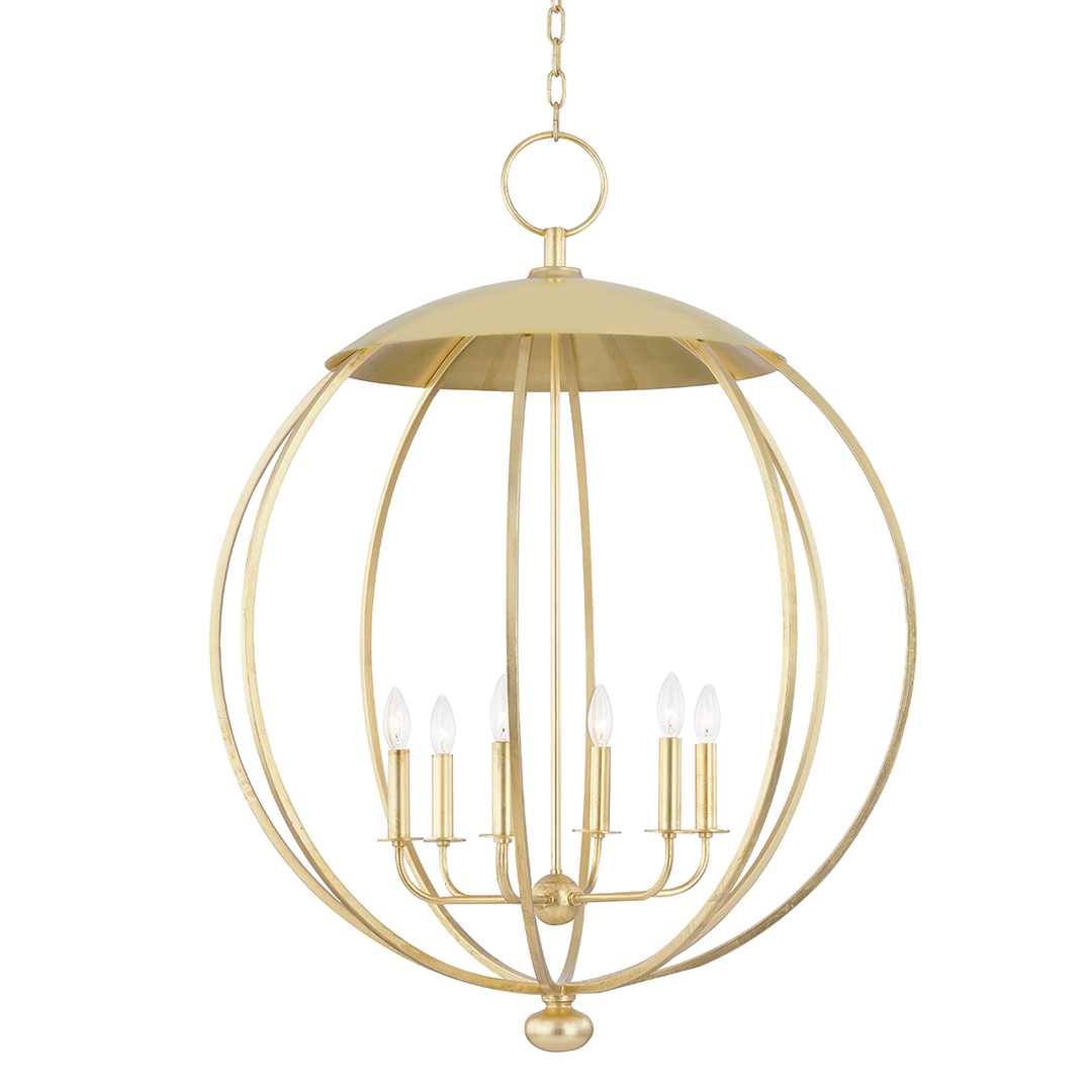 Wesley 6 Light Lantern - Gold Leaf