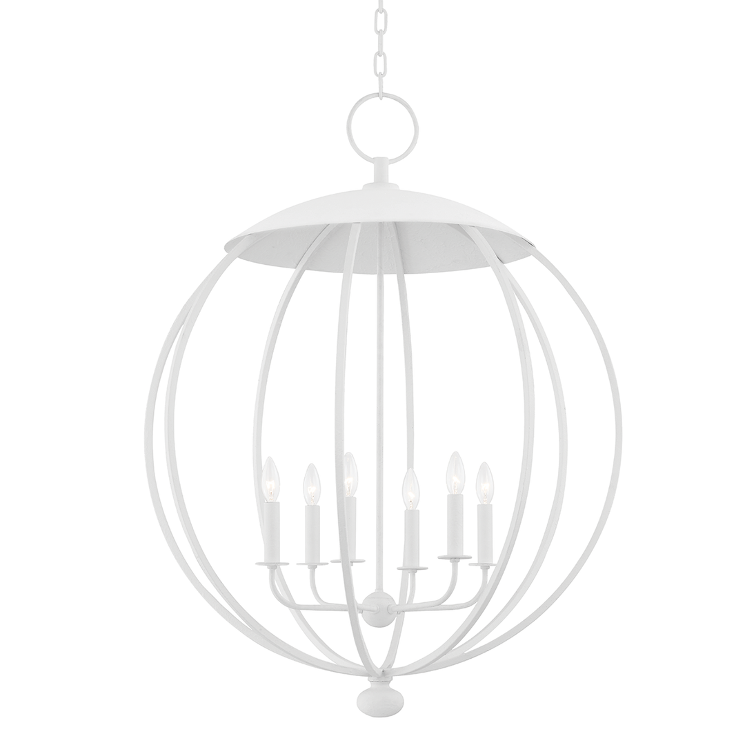 Wesley 6 Light Lantern - White Plaster