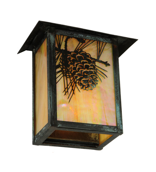 6.5" Wide Seneca Winter Pine Wall Sconce