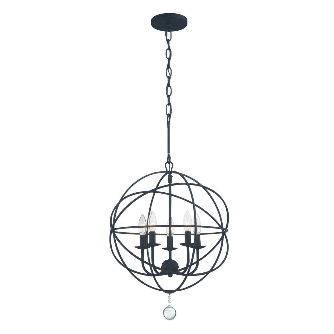 Solaris 5 Light Black Mini Chandelier