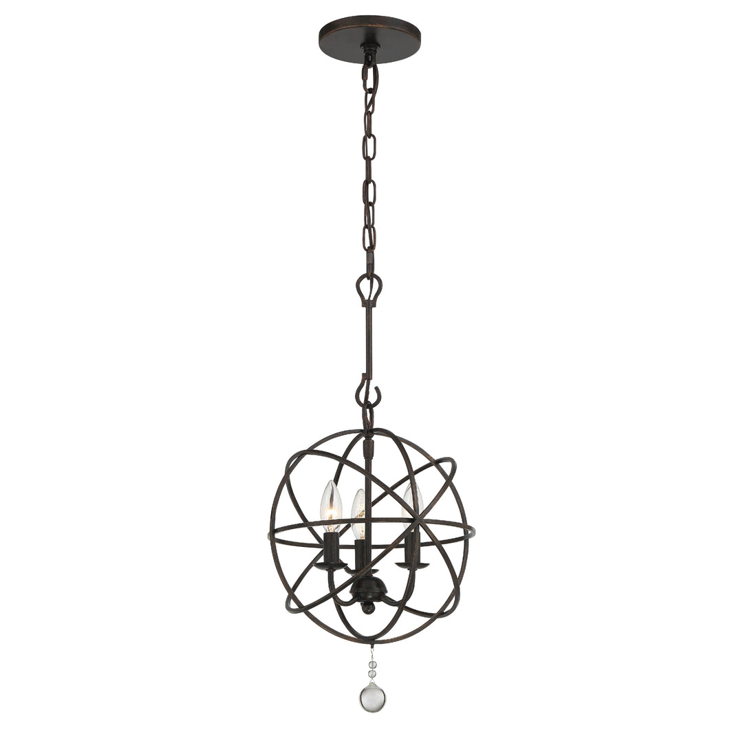 Solaris 3 Light Black Mini Chandelier