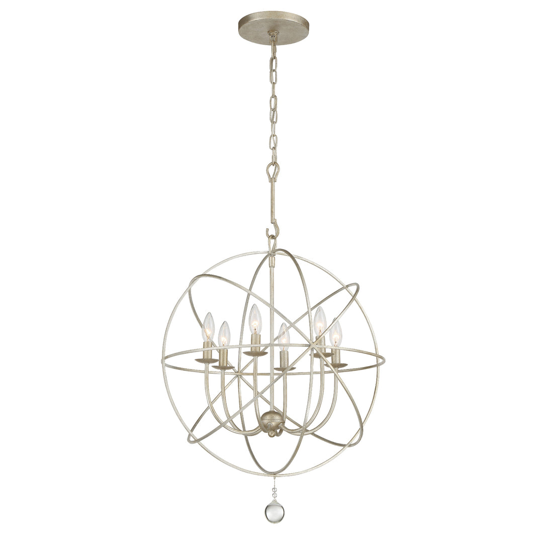 Solaris 6 Light Black Chandelier