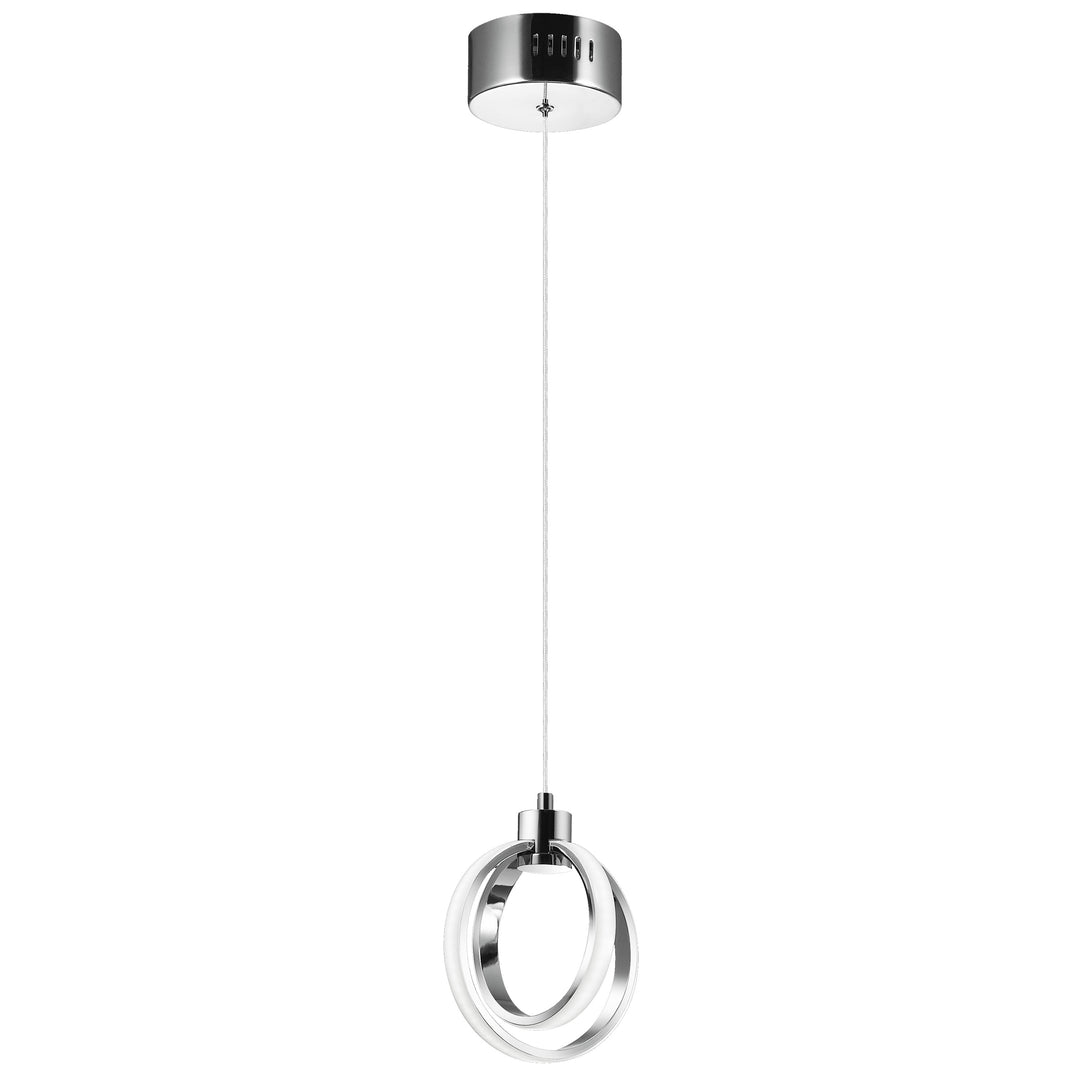 Dainolite 14W Pendant, Aged Brass with White Silicone Diffuser