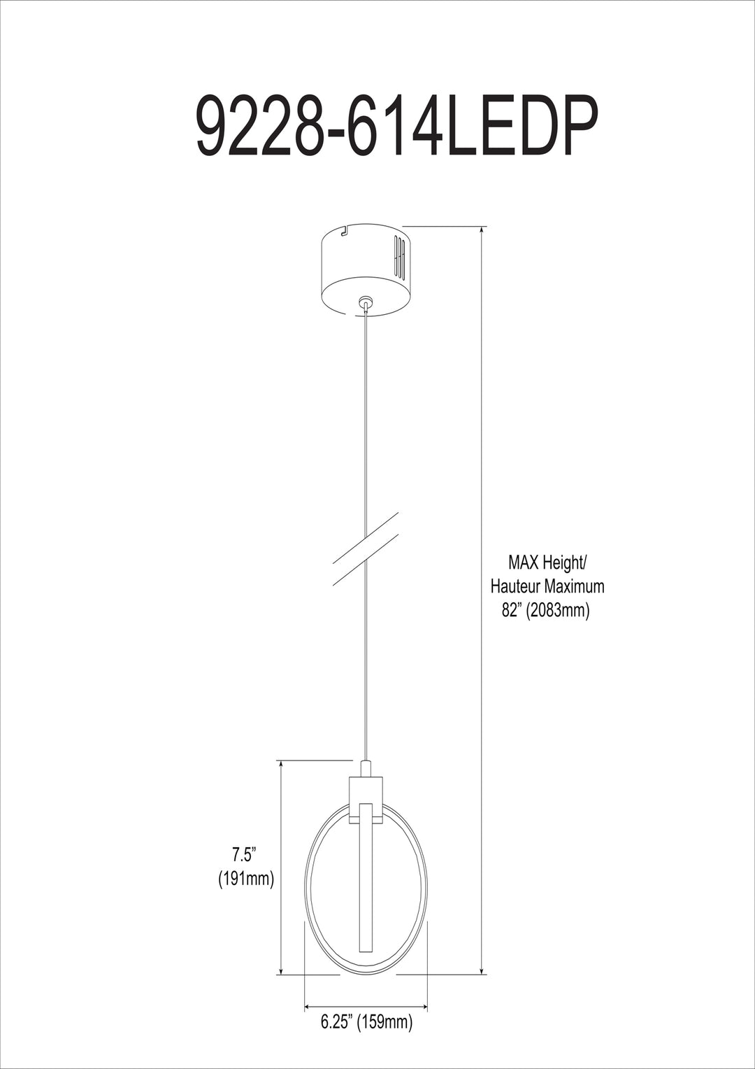 Dainolite 14W Pendant, Aged Brass with White Silicone Diffuser