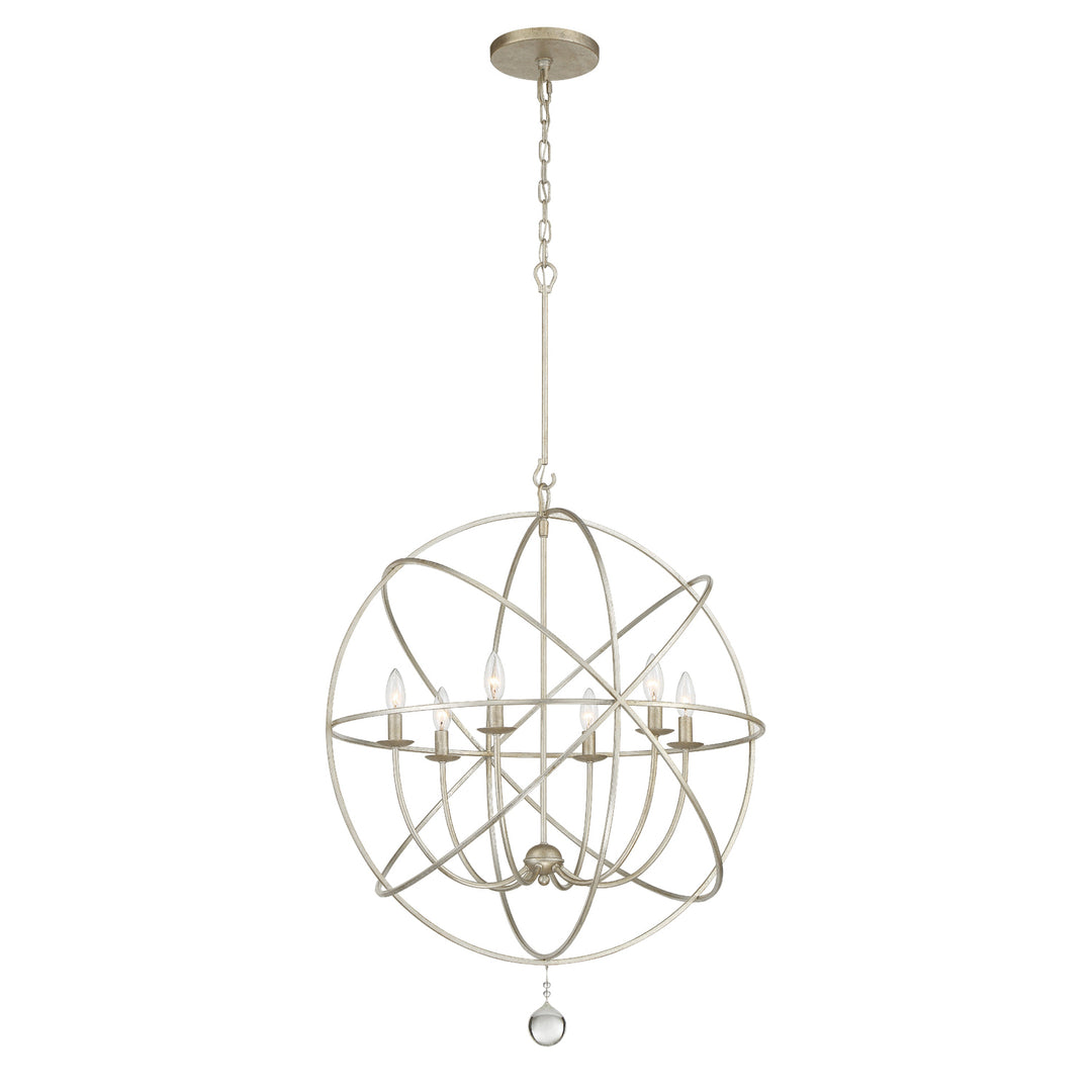 Solaris 6 Light Black Sphere Chandelier