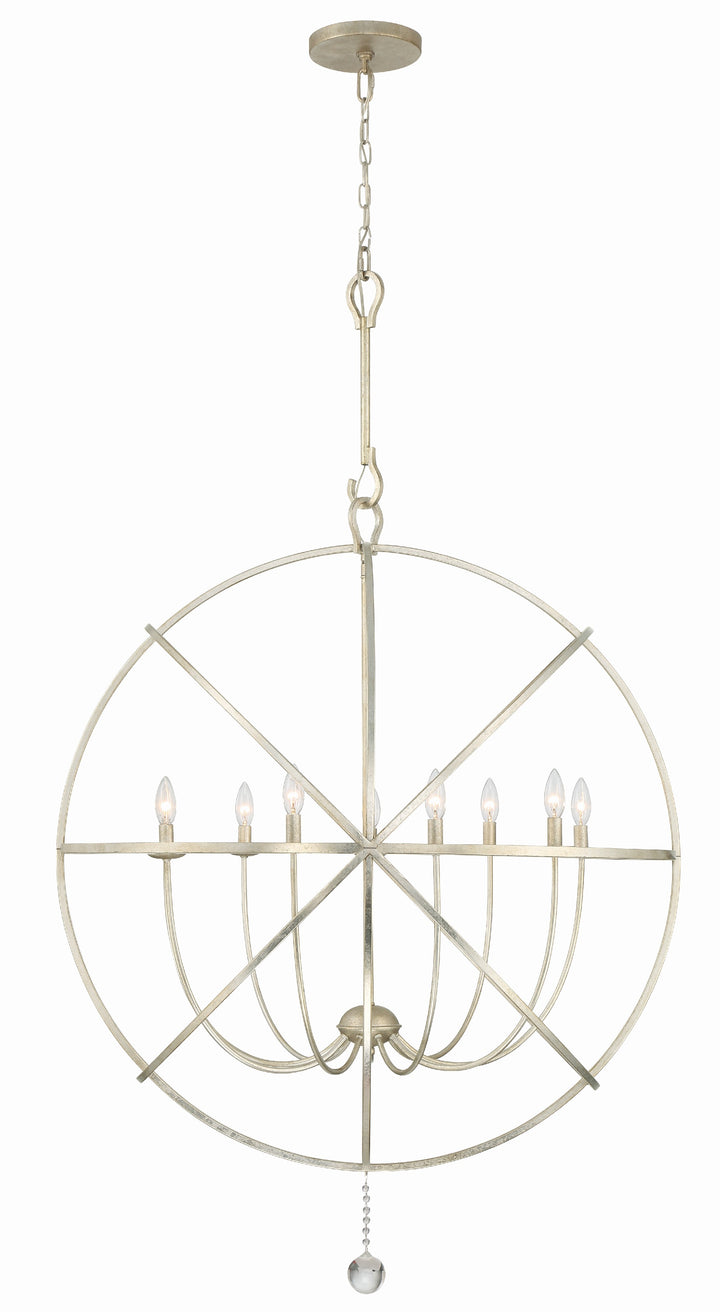 Crystorama Solaris 9 Light English Bronze Sphere Chandelier