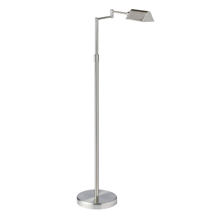 Dainolite 9W LED Swing Arm Floor Lamp, Black Finish