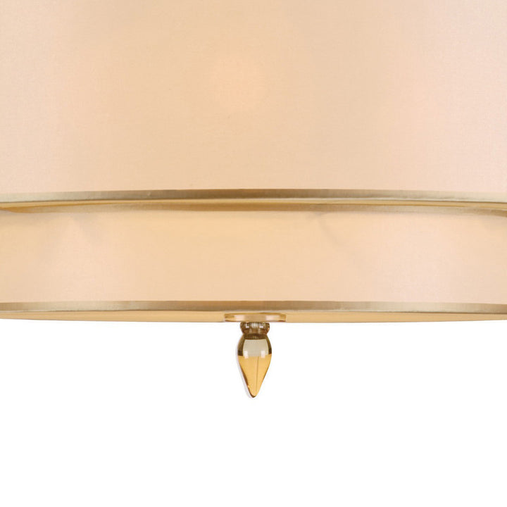 Crystorama Luxo 5 Light Antique Brass Semi Flush Mount