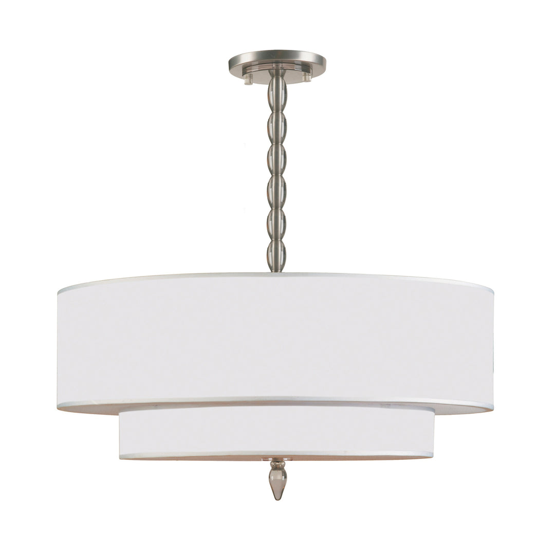 Luxo 5 Light Antique Brass Semi Flush Mount