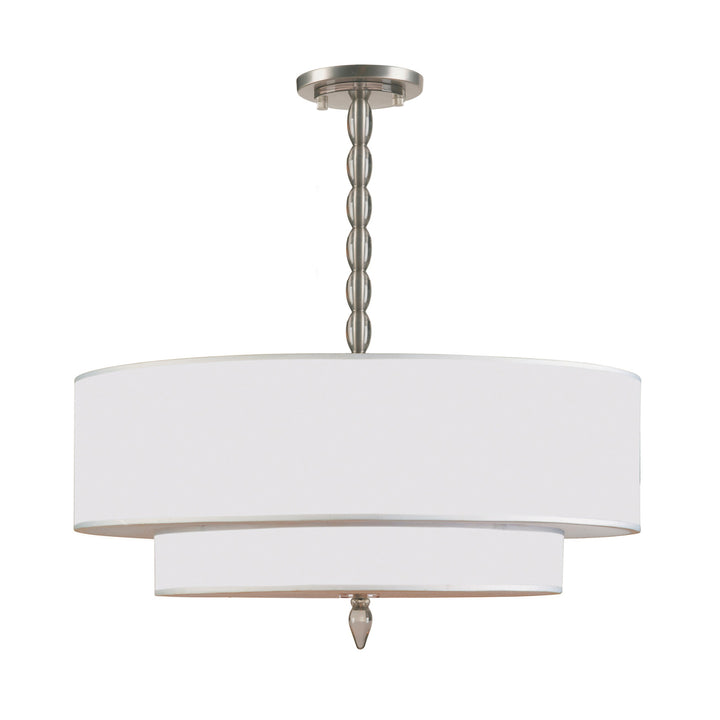 Luxo 5 Light Antique Brass Semi Flush Mount