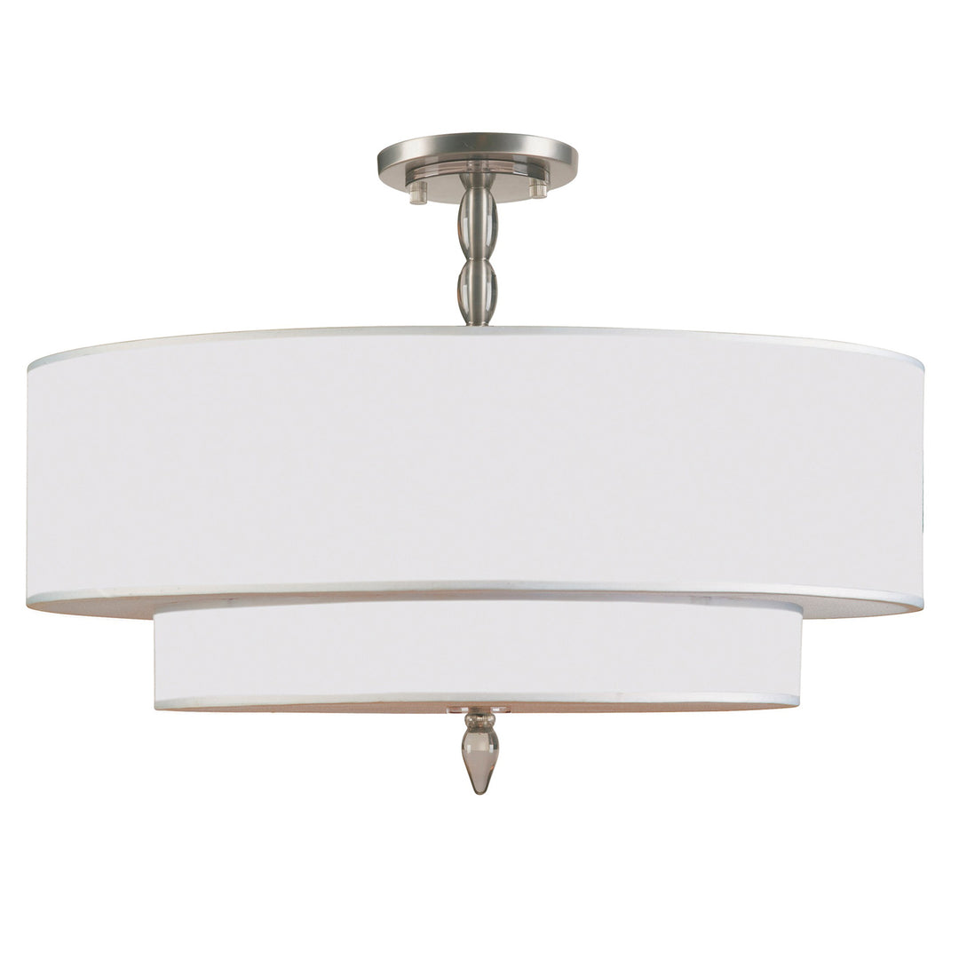 Crystorama Luxo 5 Light Antique Brass Semi Flush Mount