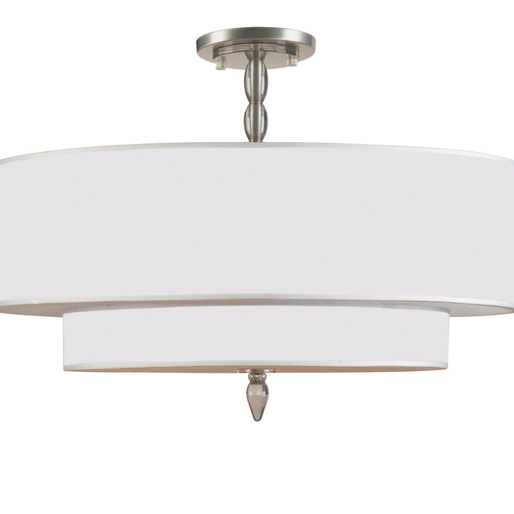 Crystorama Luxo 5 Light Antique Brass Semi Flush Mount