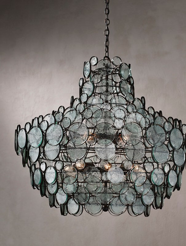 Galahad Large Recycled Glass Chandelier