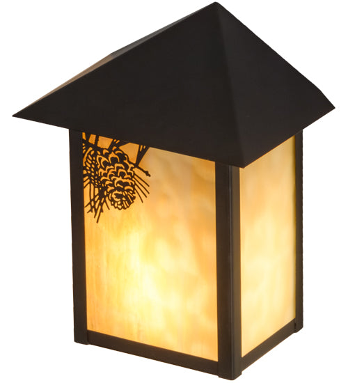 6.5"W Seneca Winter Pine Wall Sconce