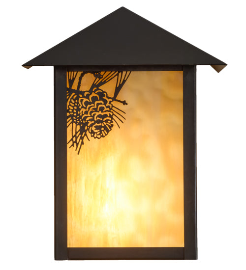 6.5"W Seneca Winter Pine Wall Sconce