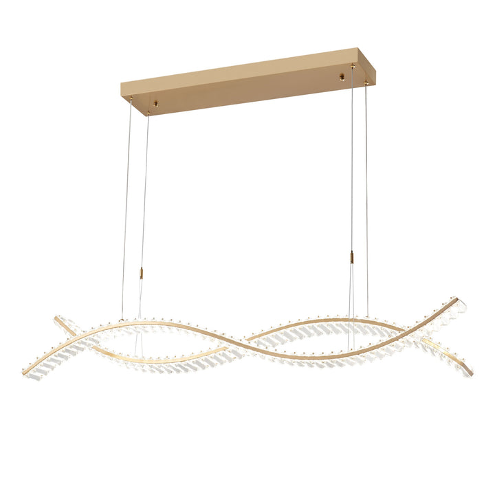 Charlotte Brushed Gold 40-Watt, Integrated Led, Chandelier