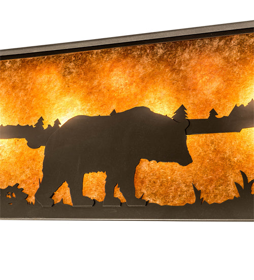 48" Long Black Bear Oblong Pendant