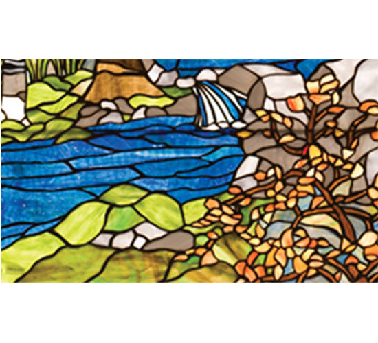 16"W X 30"H Tiffany Waterbrooks Stained Glass Window