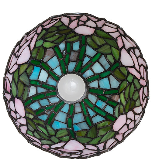 8" Wide Tiffany Cabbage Rose Shade