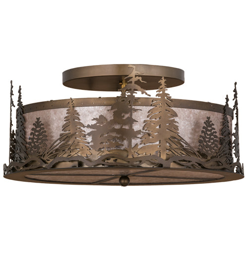 22"W Tall Pines Flushmount