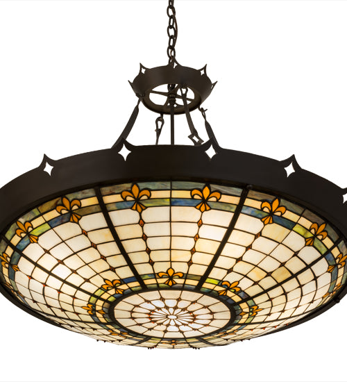 40" Wide Fleur-De-Lite Inverted Pendant