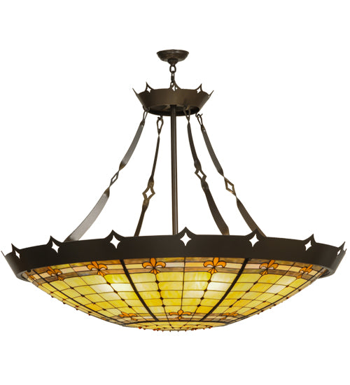 54"W Fleur-De-Lite Inverted Pendant