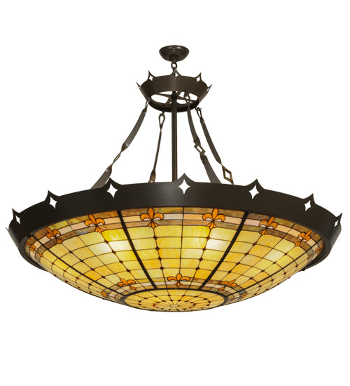 54"W Fleur-De-Lite Inverted Pendant