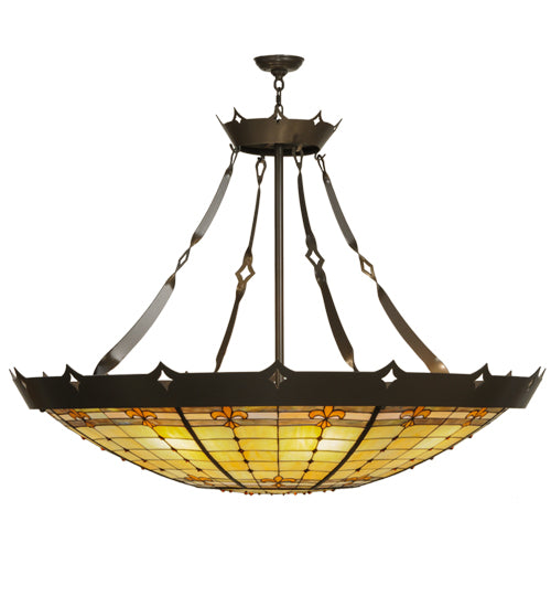 54"W Fleur-De-Lite Inverted Pendant