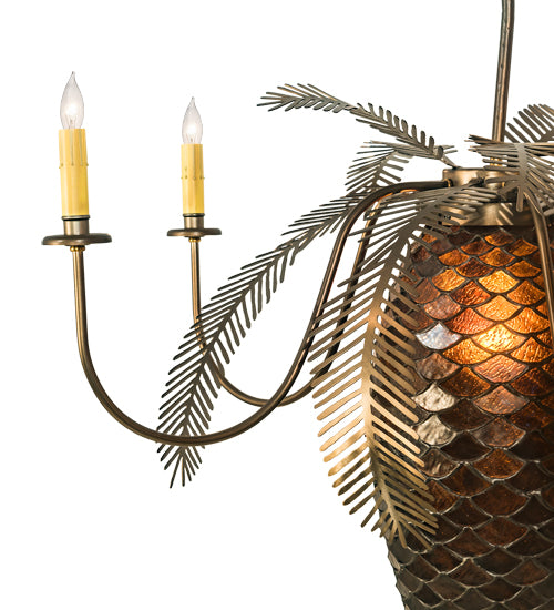 36" Wide Pinecone 5 Light Chandelier