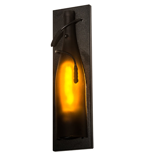 4"W Tuscan Vineyard Wine Bottle Wall Sconce