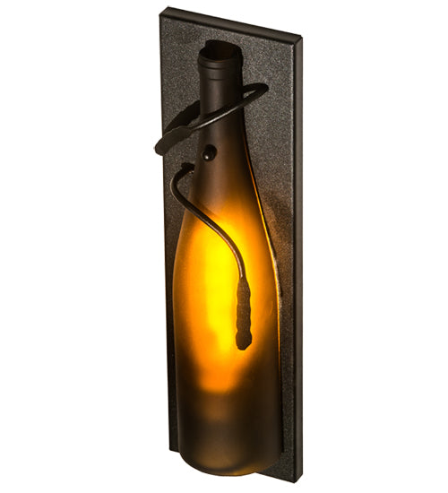 4"W Tuscan Vineyard Wine Bottle Wall Sconce