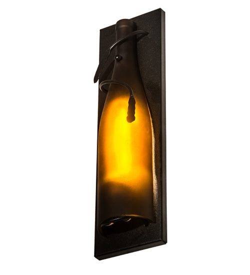 4"W Tuscan Vineyard Wine Bottle Wall Sconce