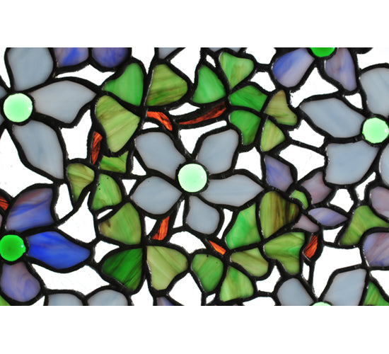 22"W X 22"H Shamrock Garden Stained Glass Window