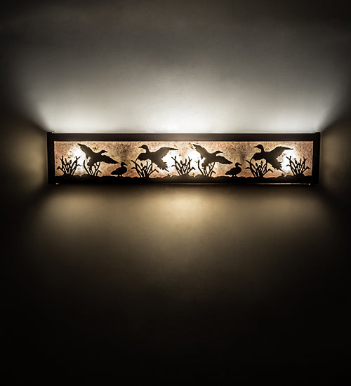 24" Wide Ducks In Flight Vanity Light