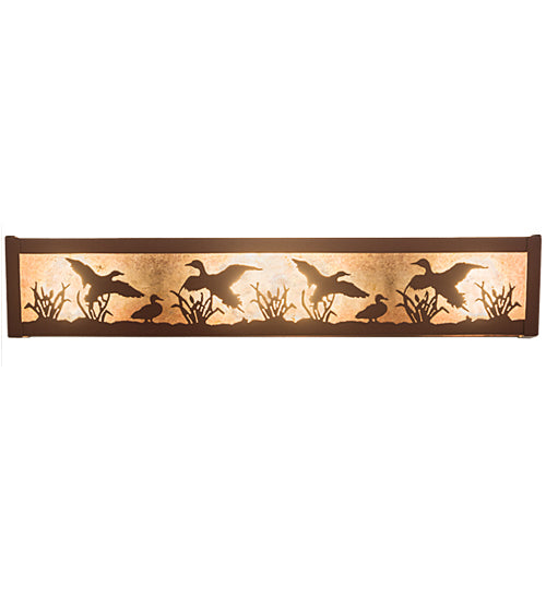 24" Wide Ducks In Flight Vanity Light