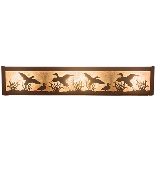 24" Wide Ducks In Flight Vanity Light