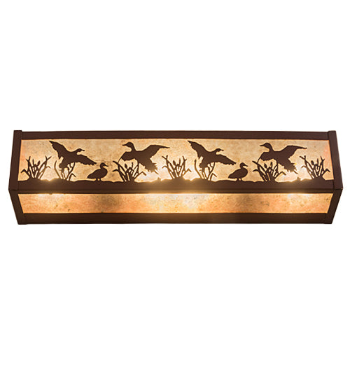 24" Wide Ducks In Flight Vanity Light