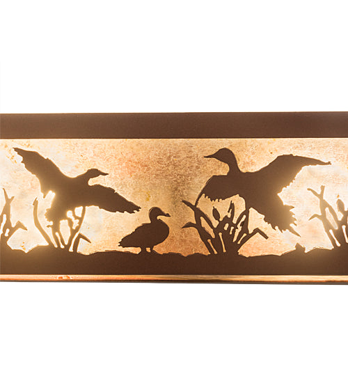 24" Wide Ducks In Flight Vanity Light