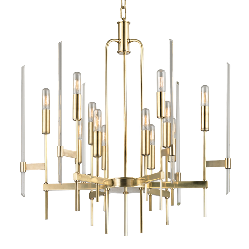 Bari Chandelier 26" - Aged Brass