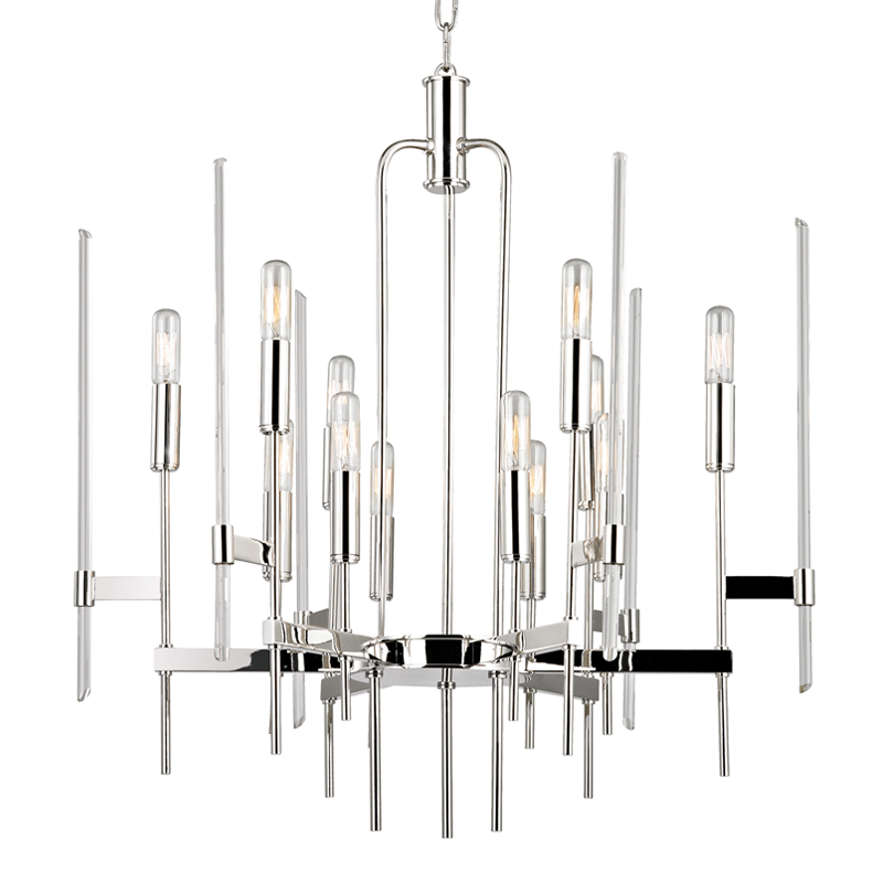 Bari Chandelier 26" - Polished Nickel