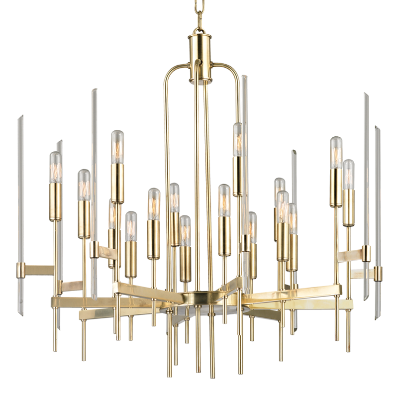 Bari Chandelier 29" - Aged Brass