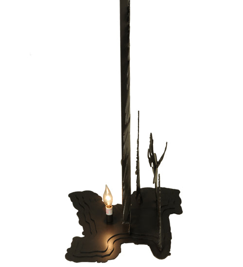 72"H Lone Deer 2 Lt Floor Lamp