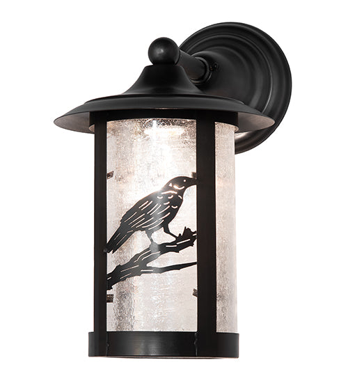 8"W Fulton Raven Solid Mount Wall Sconce